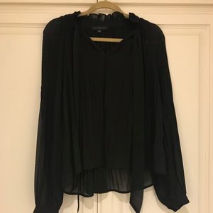 Zara Pleated Chiffon Top